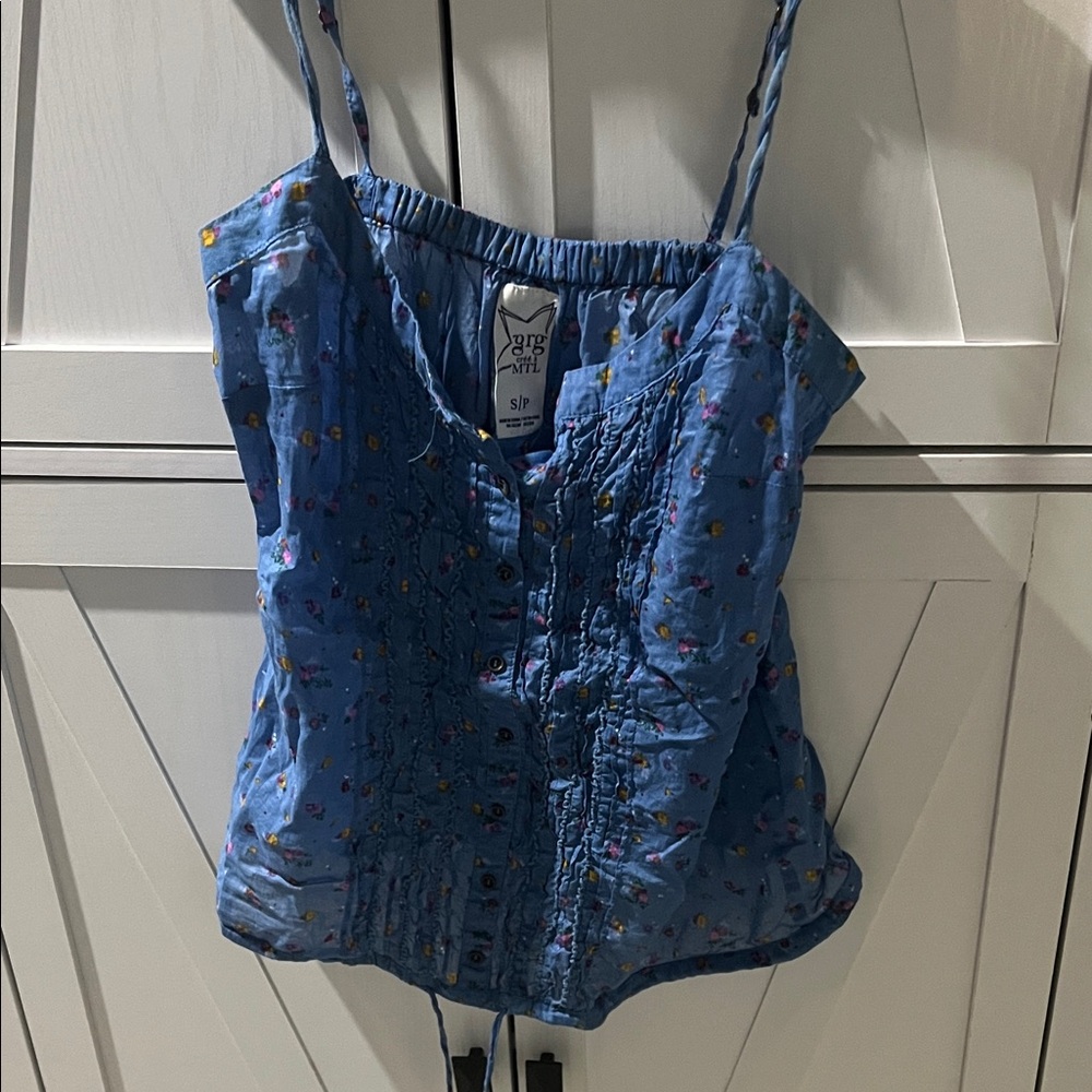 Stylish Blue Floral Camisole